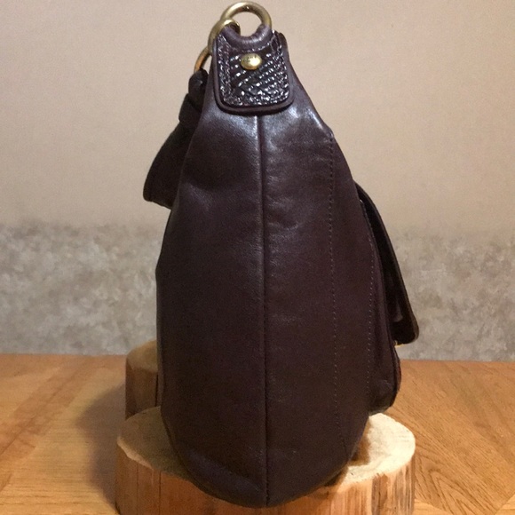 COACH Kristin Spectator Plum Leather Hobo - Picture 3 of 16